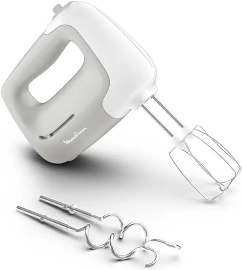 Sbattitore elettrico Moulinex HM450 PrepMix con fruste in acciaio inox e ganci impastatori